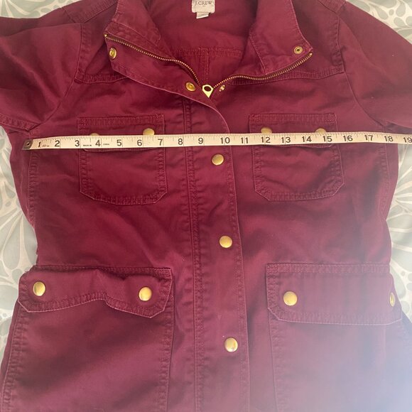 JCREW Burgundy Field Jacket.  Size M.  A14 - Picture 2 of 4